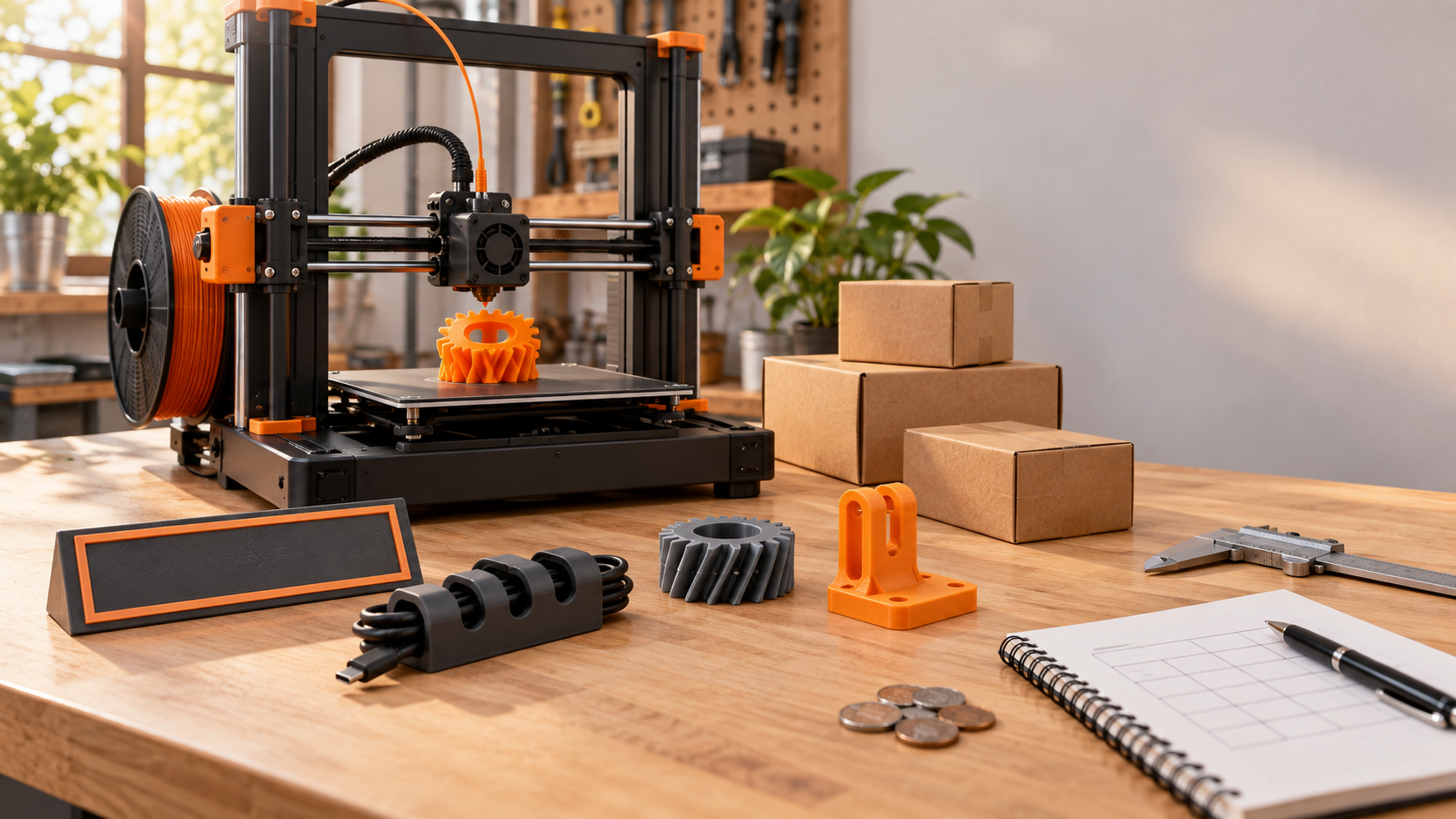 3D yazıcı ile üretilen ürünler ve küçük işletme çalışma alanı